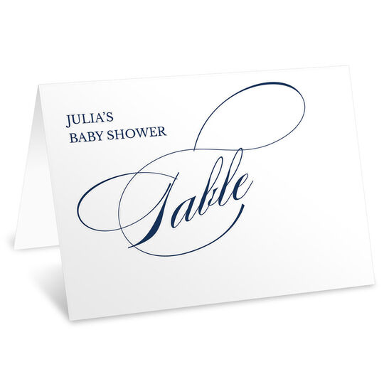 Romantic Script Folded Place Cards